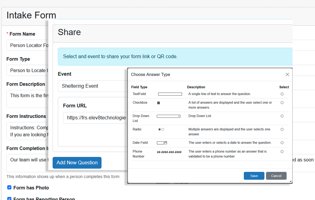Image showing highlights of Form builder features